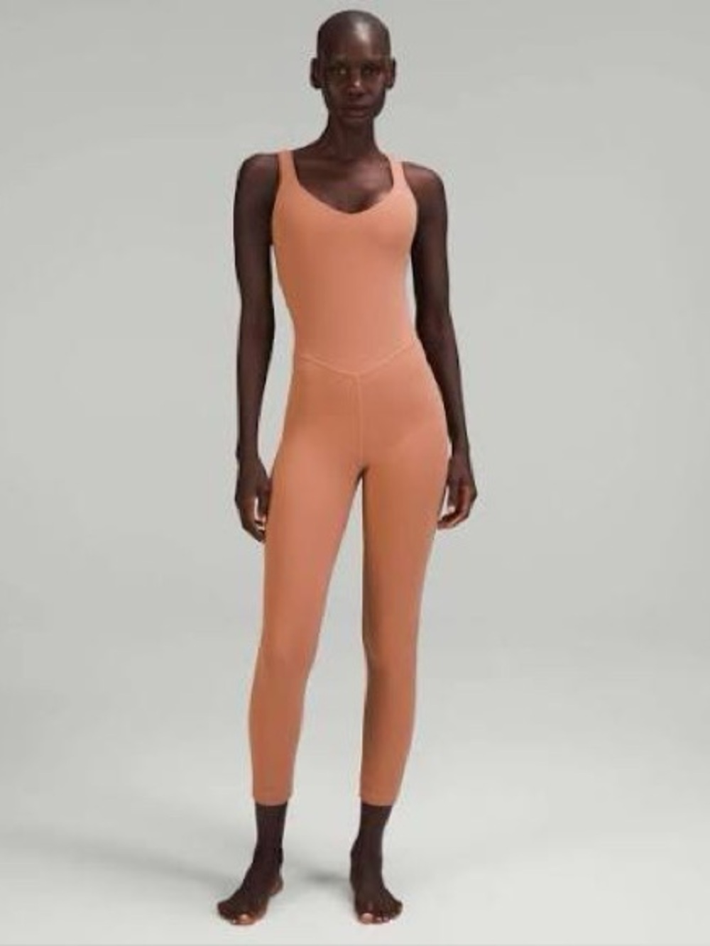 lululemon Align™ Bodysuit 25" in Dusty Clay (peach)